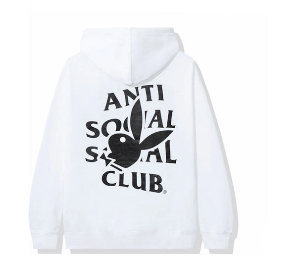 Anti Social Social Club Playboy Bunny Logo Hoodie White