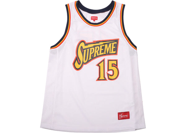 Supreme Bolt Basketball Jersey White