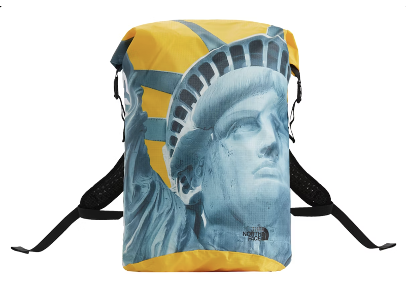 Supreme The North Face Statue of Liberty Waterproof Backpack Yellow