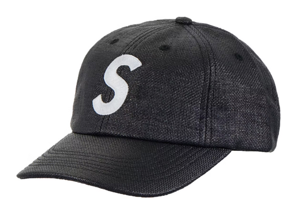 Supreme Raffia S Logo 6-Panel Black