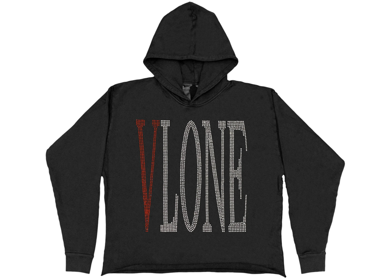 Vlone x Swavorski Rhinestone Hoodie Black