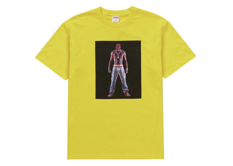 Supreme Tupac Hologram Tee Yellow