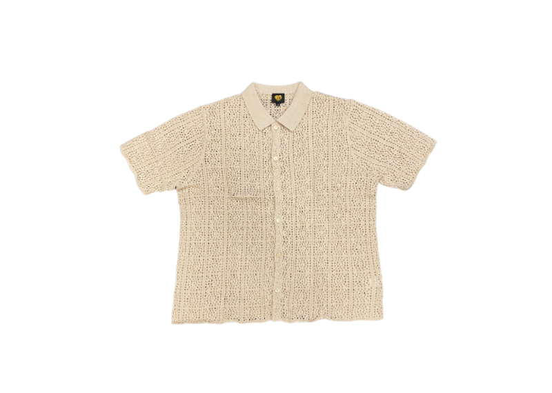 Instincs Crochet Shirt Tan