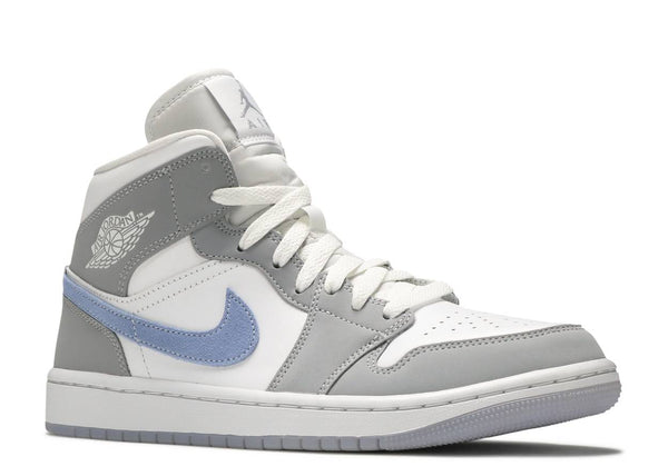 Wmns Air Jordan 1 Mid Wolf Grey Aluminum