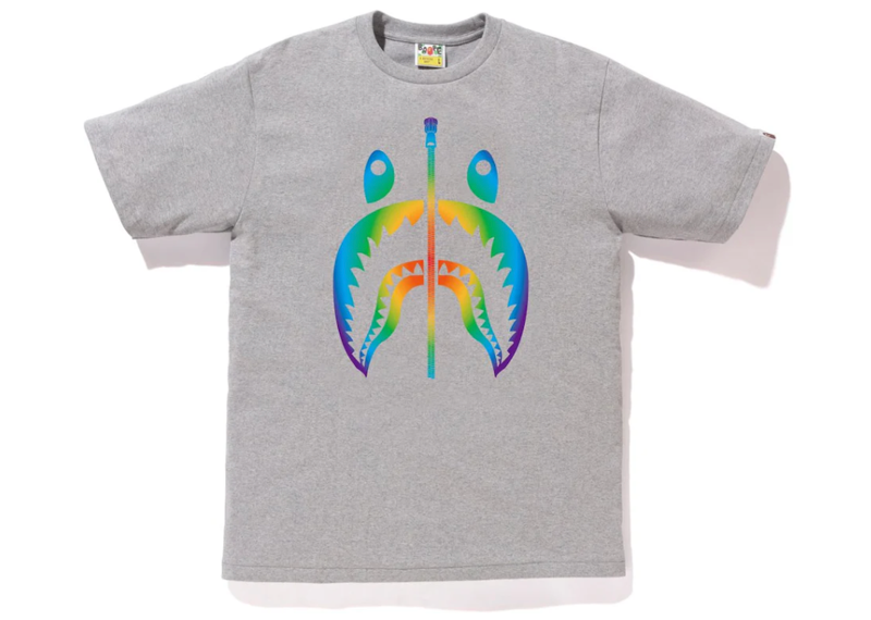 BAPE Rainbow Shark Tee Gray