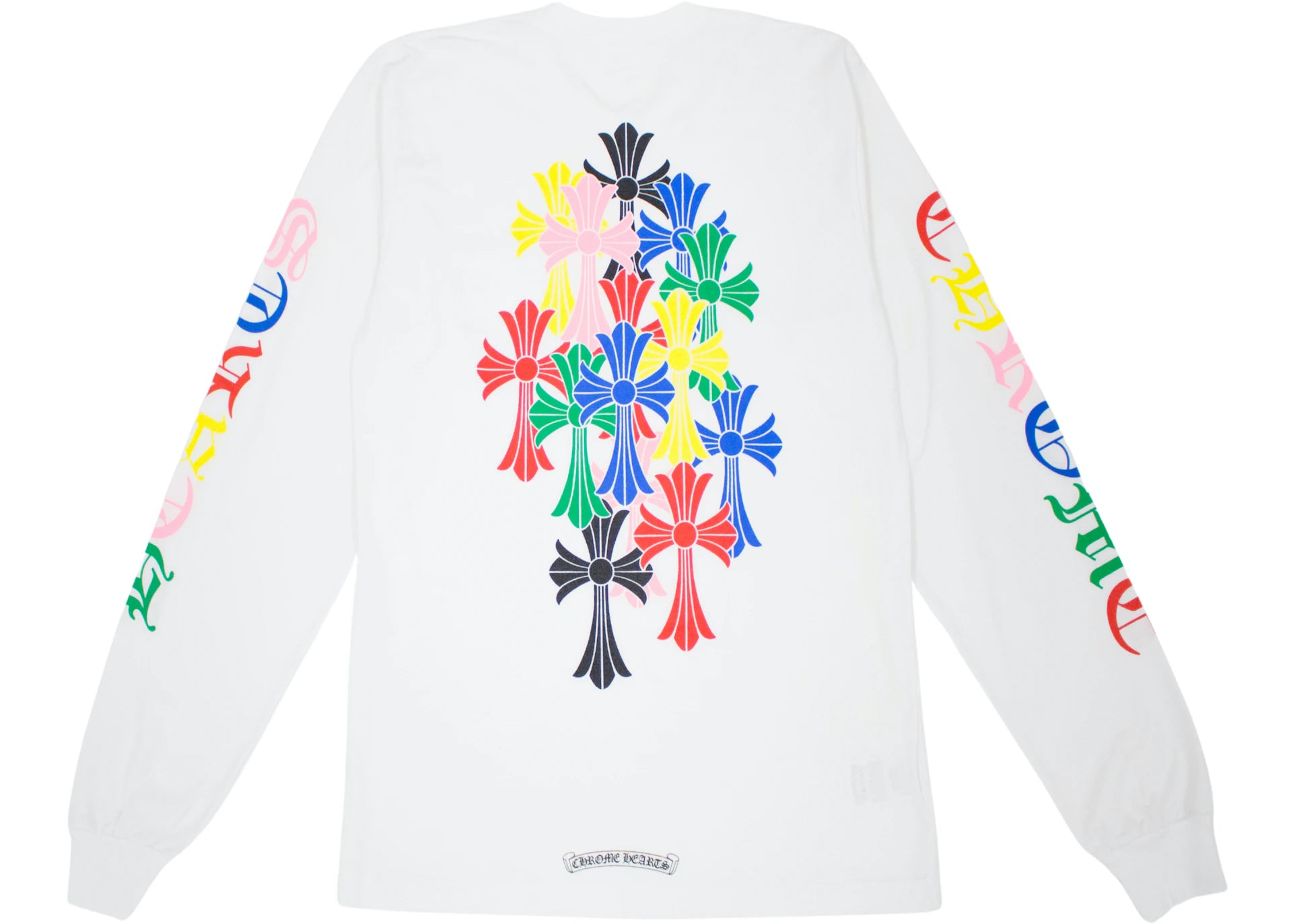 Chrome Hearts Multi Color Cross Cemetery L/S T-shirt White